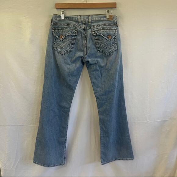 Lucky Brand Lil Maggie Denim Jeans Womens Size 10 Bootcut Light Wash Low Rise - Picture 2 of 8